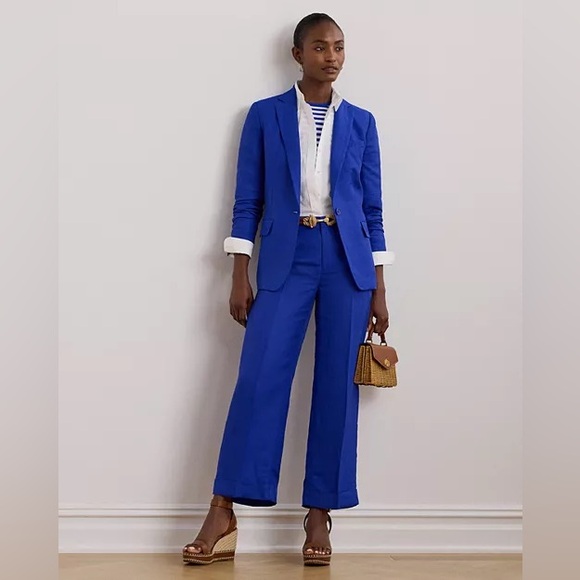 NWT LAUREN RALPHLAUREN Linen-Blend Twill Blazer - Picture 4 of 6